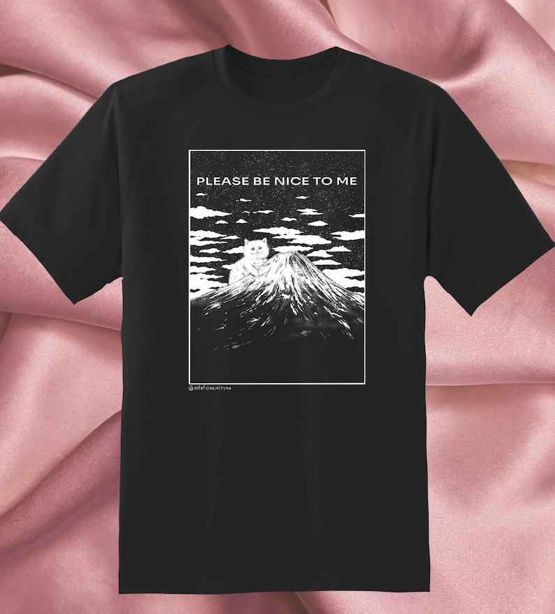Please Be Nice To Me - Black T-shirt