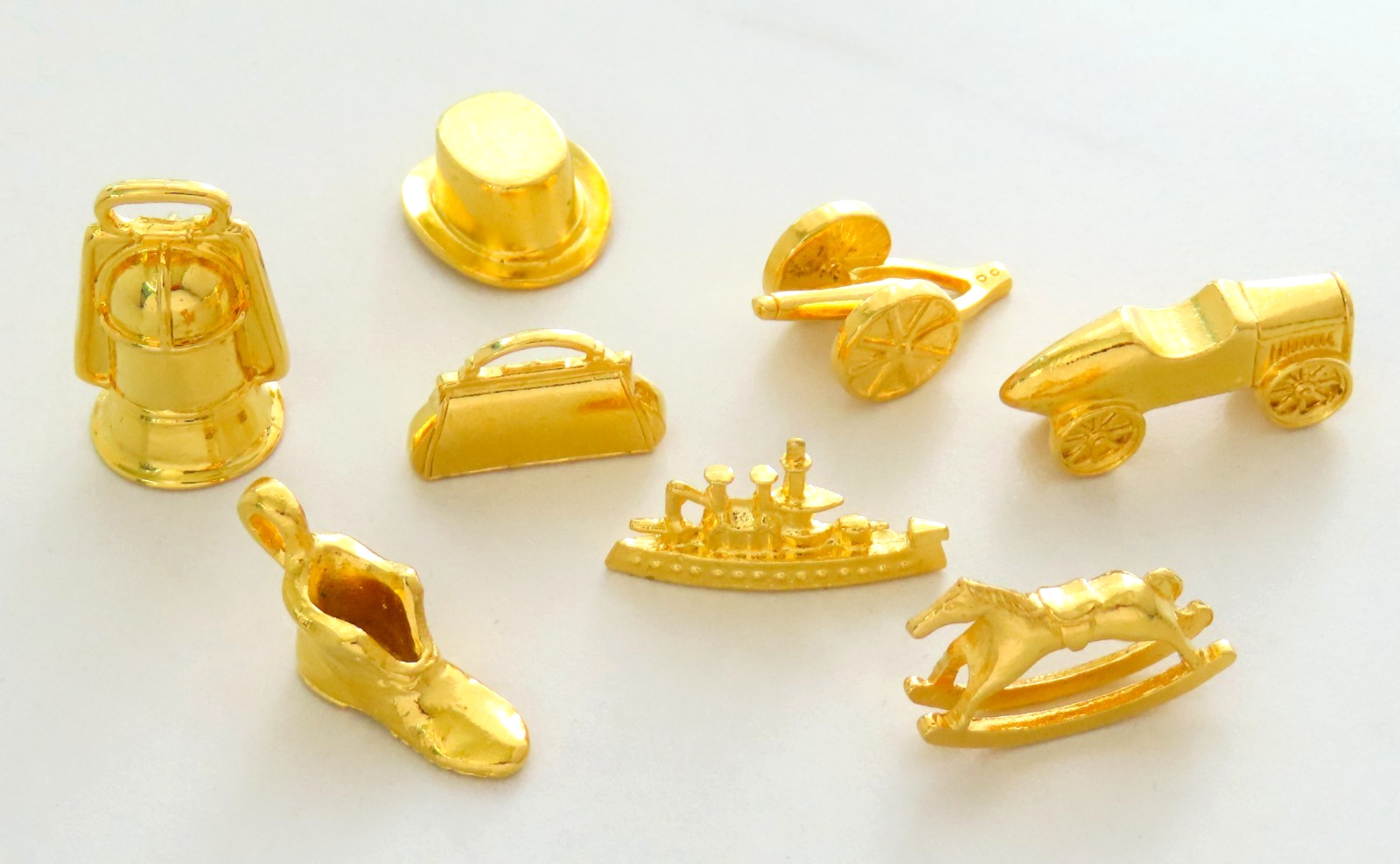 1991 Monopoly Collectors Edition 8 Game Tokens Franklin Mint Gold Tone Parts 1991 Monopoly Collectors Edition 8 Game Tokens Franklin Mint Gold Tone Parts