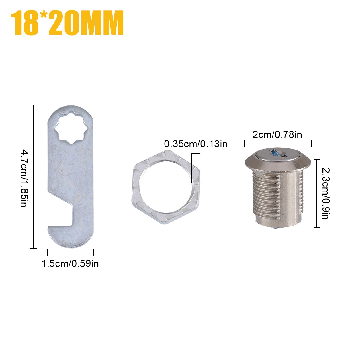 1-10pcs Cam Lock Keyed Alike 20/25/30mm Cabinet Locks w/ Keys RV Drawer ToolBox