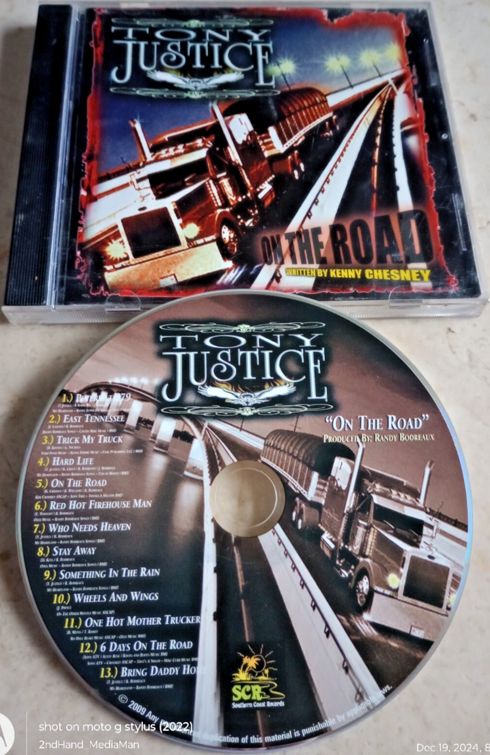 2011 TONY JUSTICE ON THE ROAD CD