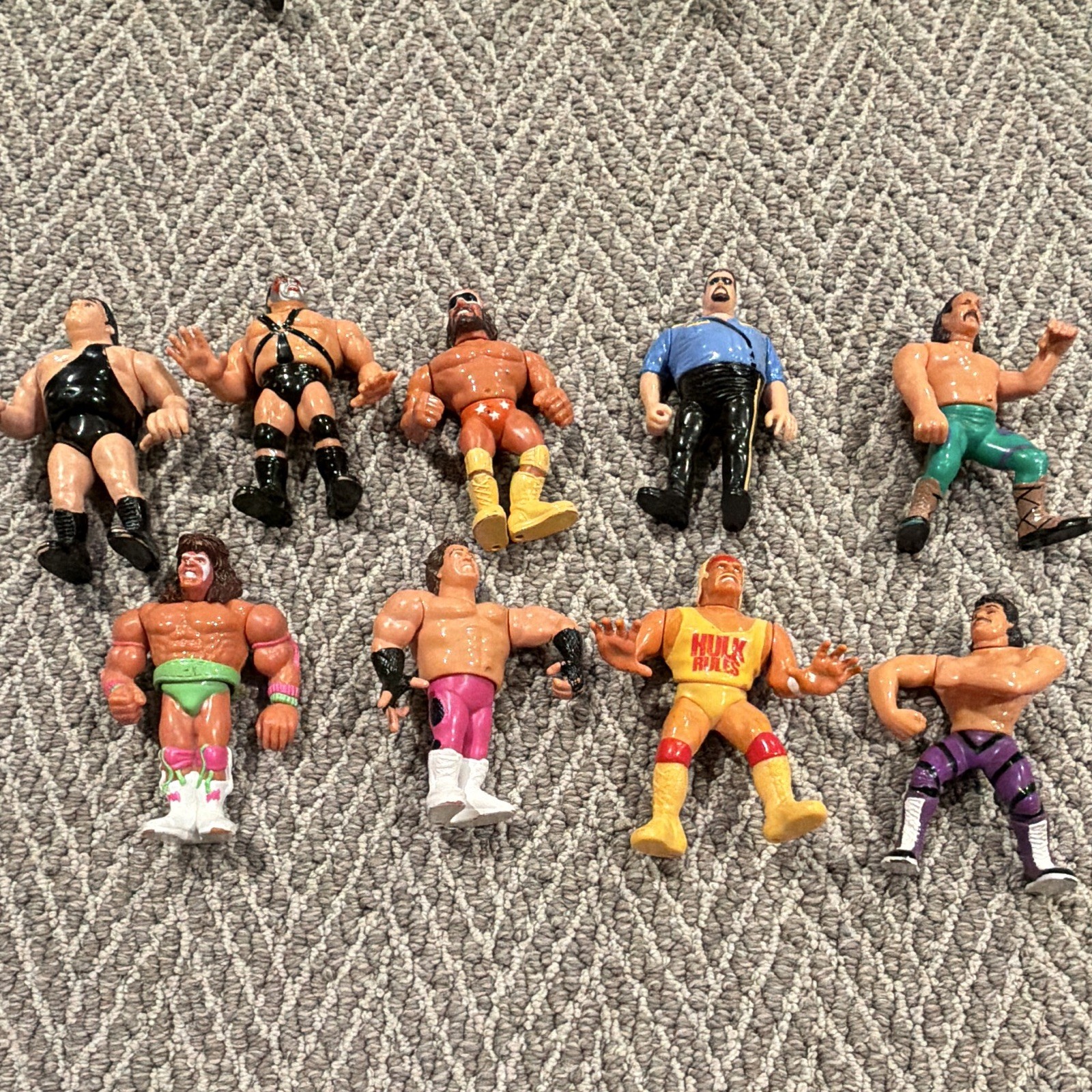 Vintage WWF Hasbro Wrestling Figures Lot of 9 1990s Hogan Warrior Andre Macho Ma Vintage WWF Hasbro Wrestling Figures Lot of 9 1990s Hogan Warrior Andre Macho Ma