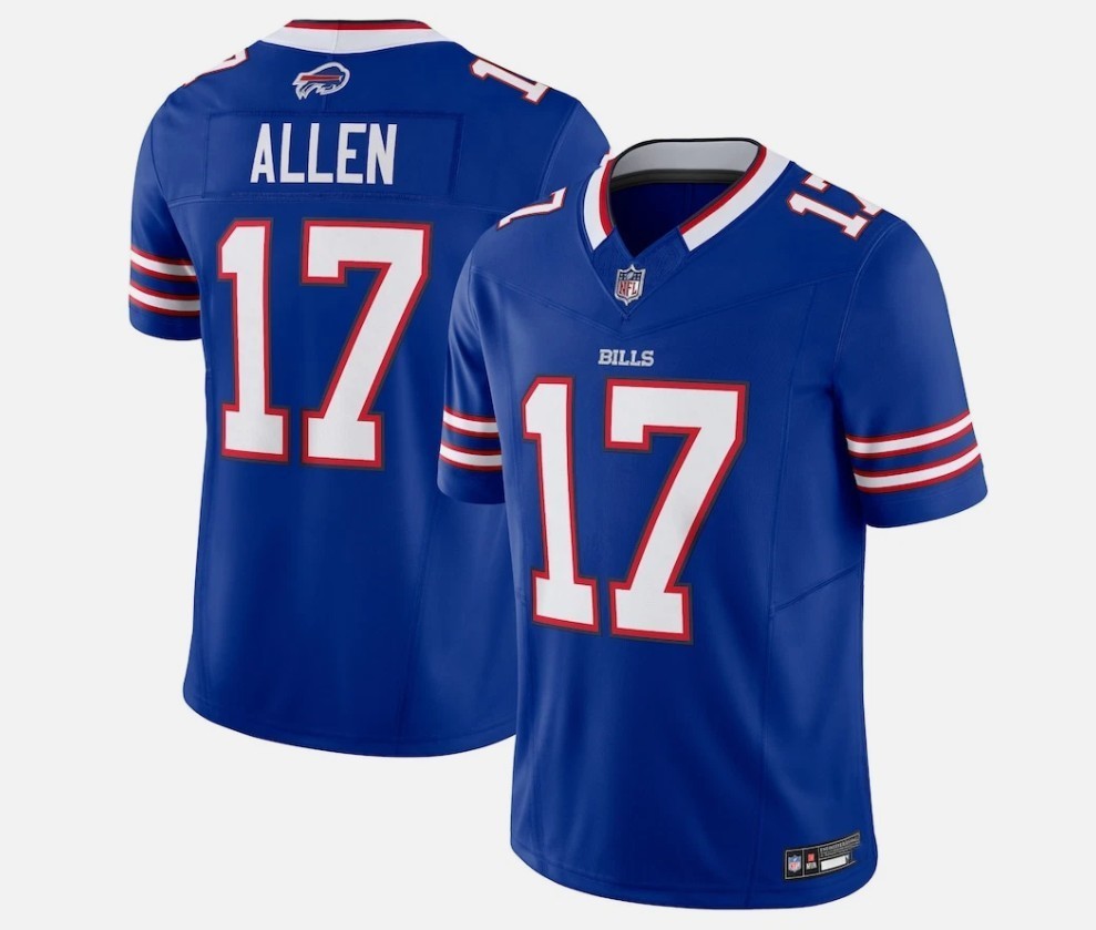 NEW Men's Bills #17 Josh Allen Stitched Jersey S-2XL