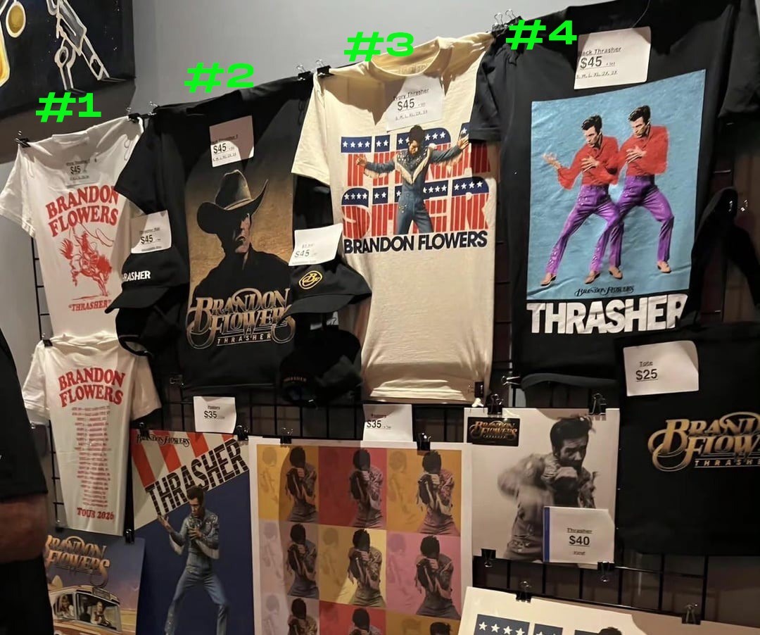 HOT Brandon Flowers Thrasher Tour 2026 Concert Merch Reprint HOT Brandon Flowers Thrasher Tour 2026 Concert Merch Reprint