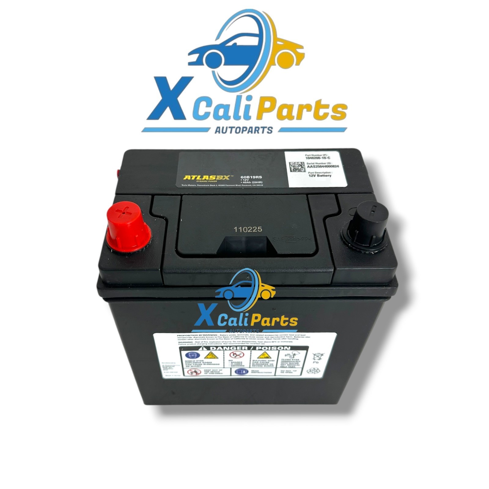2015-2020 Tesla Model X Battery 12V AtlasBX B19 Flooded 1046200-10-C OEM