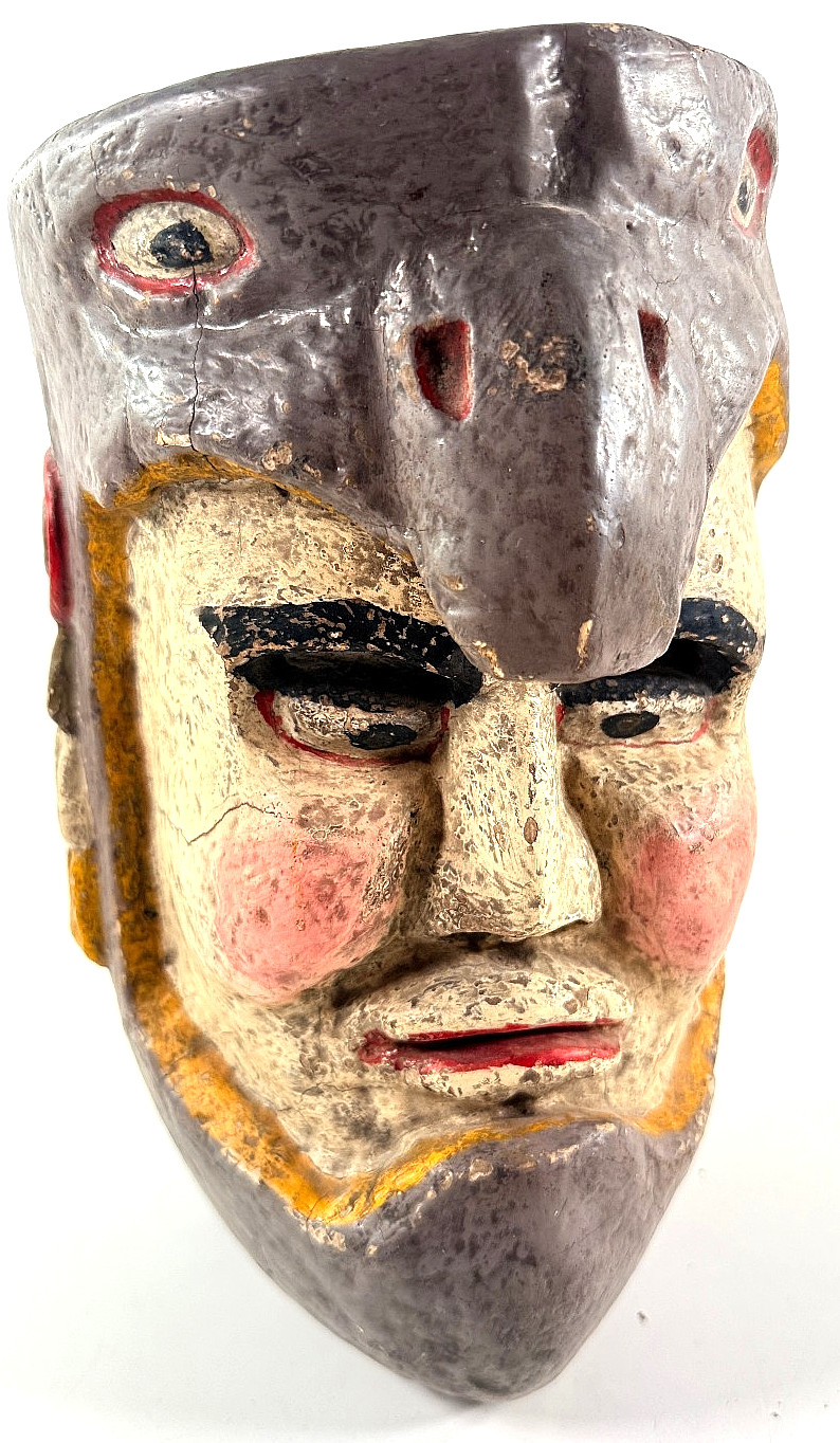vtg Hand Carved Wood Wooden Mexican Dance Mask man eagle folk art latin bird vtg Hand Carved Wood Wooden Mexican Dance Mask man eagle folk art latin bird