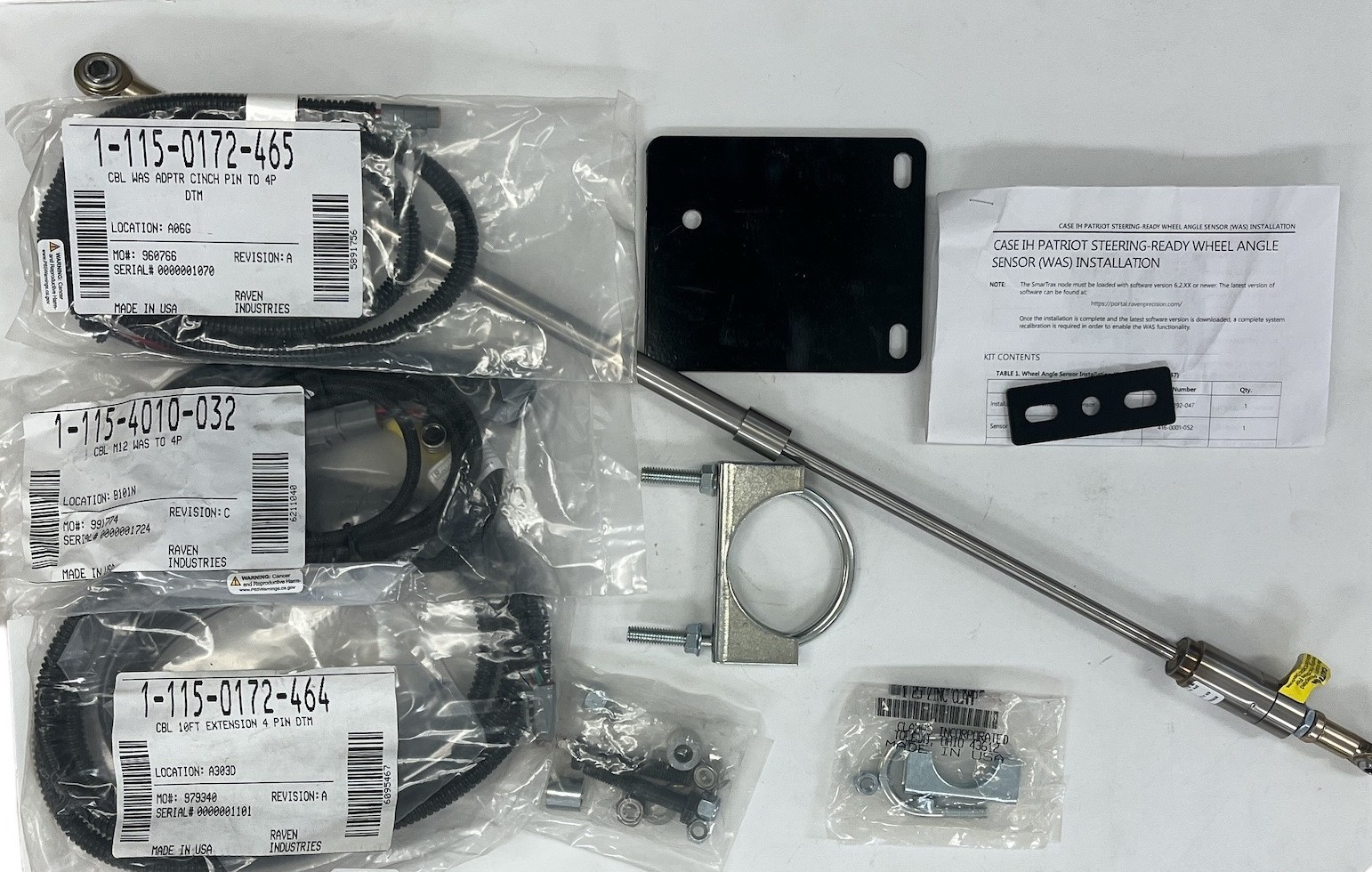 Raven Wheel Angle Sensor Kit For Case IH Patriot Steer Ready 117-0192-047 Raven Wheel Angle Sensor Kit For Case IH Patriot Steer Ready 117-0192-047