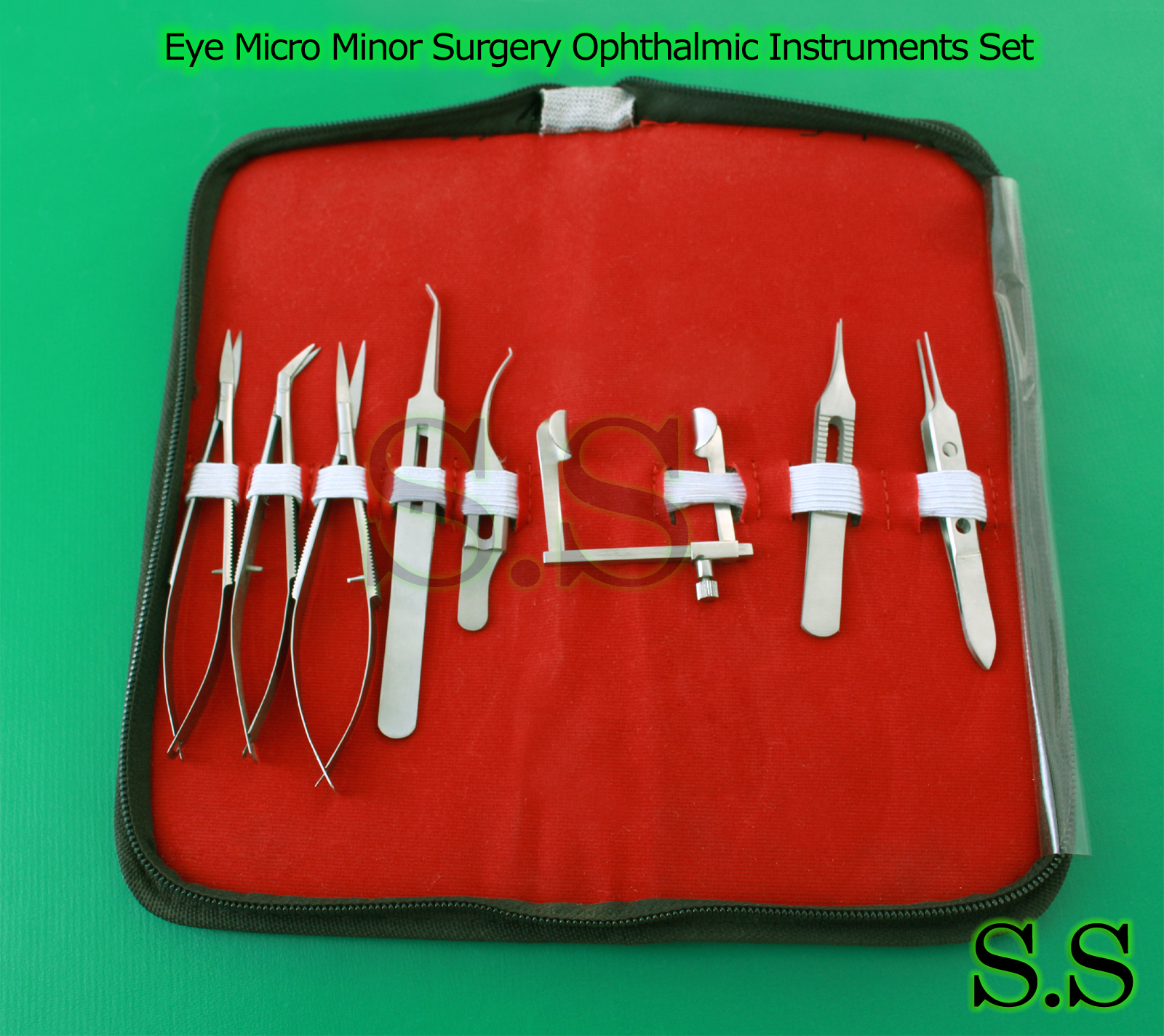 Eye Micro Minor Surgery Ophthalmic Instruments Set 8 Pieces Kit Surgical EY-052