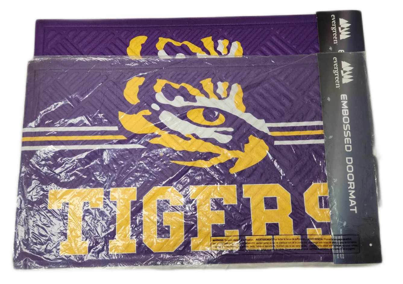 Lot of 6 - SEC Mixed Embossed doormats Evergreen LSU Texas Kentucky Texas Tech