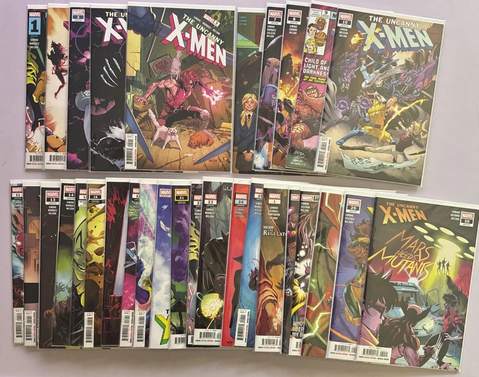 Uncanny X-Men 2024 - 2026 Gail Simone # 1 - 30 Lot Of 30 Marvel Comics Uncanny X-Men 2024 - 2026 Gail Simone # 1 - 30 Lot Of 30 Marvel Comics