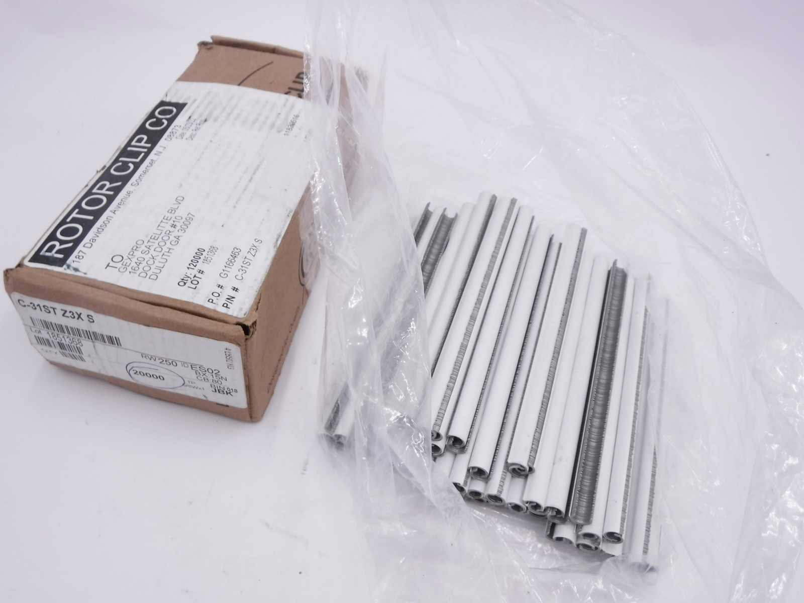 QTY 20,000 Rotor Clip C Ring Retaining Carbon Steel Zinc Trivalent C-31ST Z3X S QTY 20,000 Rotor Clip C Ring Retaining Carbon Steel Zinc Trivalent C-31ST Z3X S
