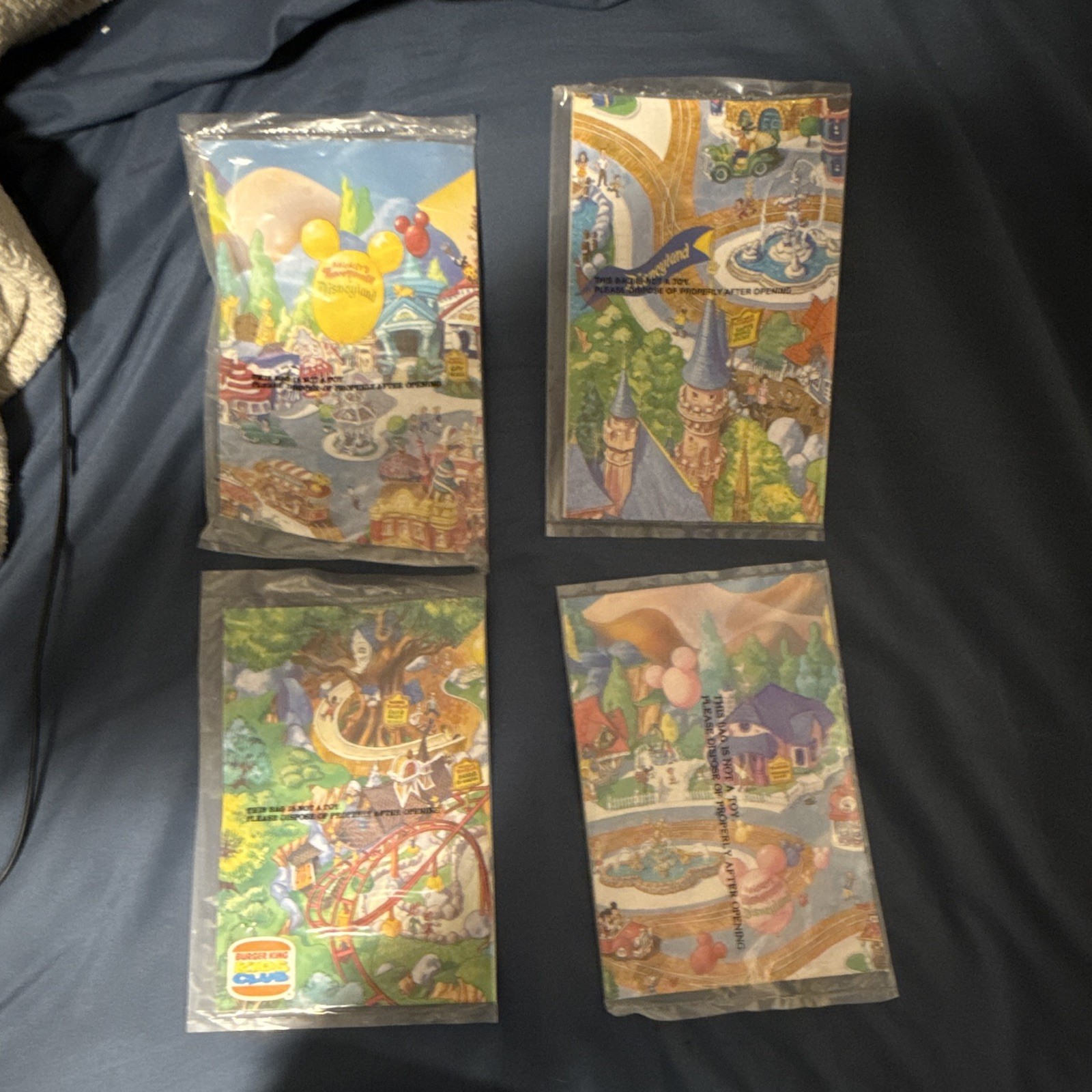 Burger King Disney Kids Meal Premium Toys Lot of 4 Sealed Vintage 1993 Burger King Disney Kids Meal Premium Toys Lot of 4 Sealed Vintage 1993