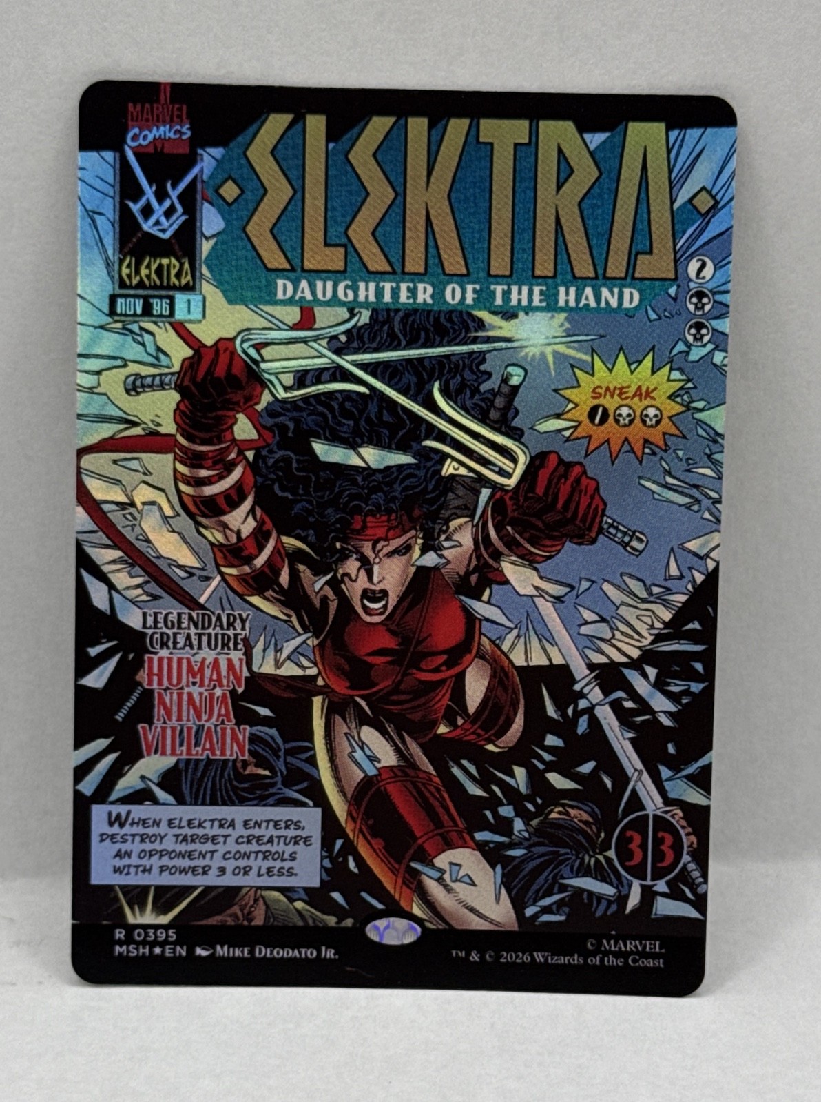 Elektra, Daughter of the Hand (Borderless) (0395) Marvel Super Heroes Foil