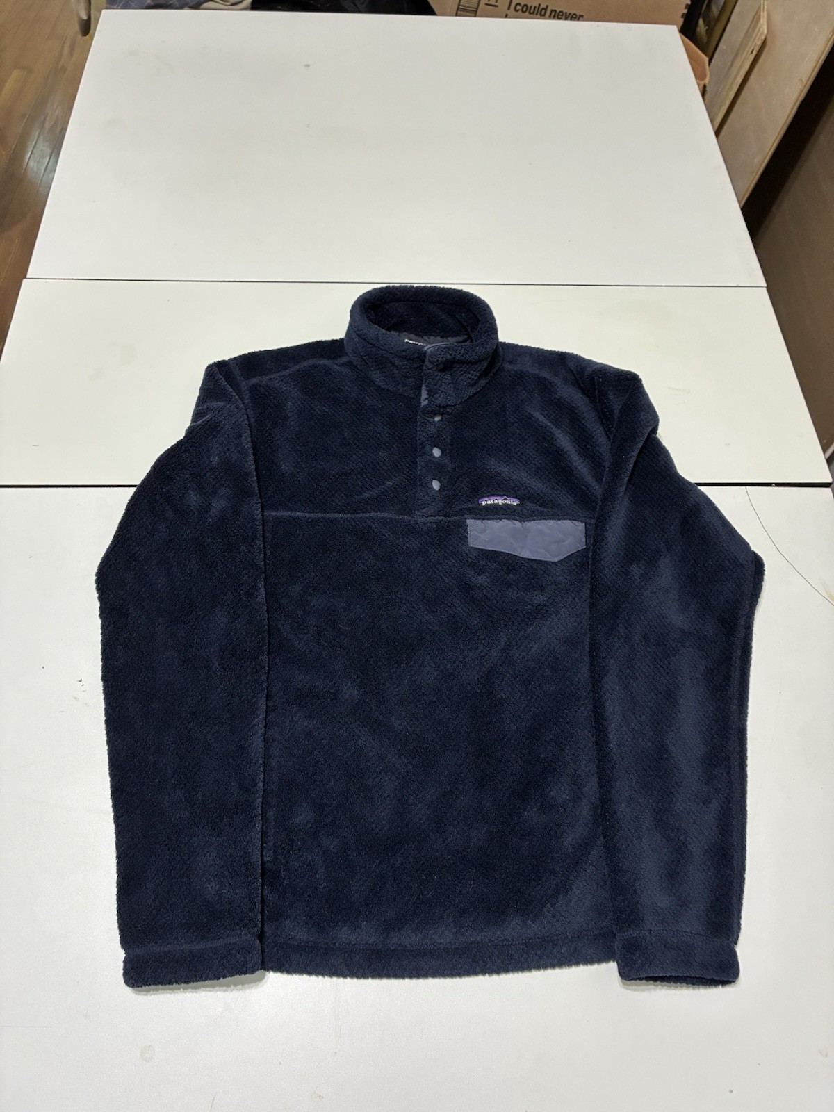 Patagonia Re-Tool Snap-T Pullover Sweater Small Navy Fleece Outdoor Preppy Retro