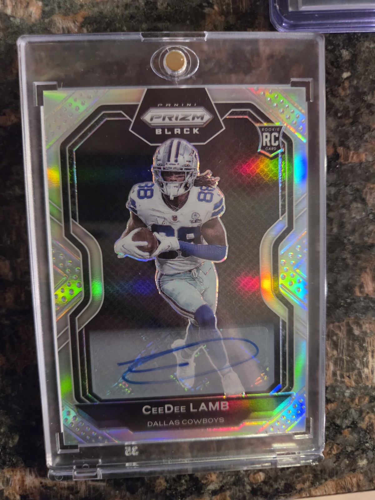 2020 Panini Chronicles - Prizm Black CeeDee Lamb #PB-11 Silver (RC) 2020 Panini Chronicles - Prizm Black CeeDee Lamb #PB-11 Silver (RC)