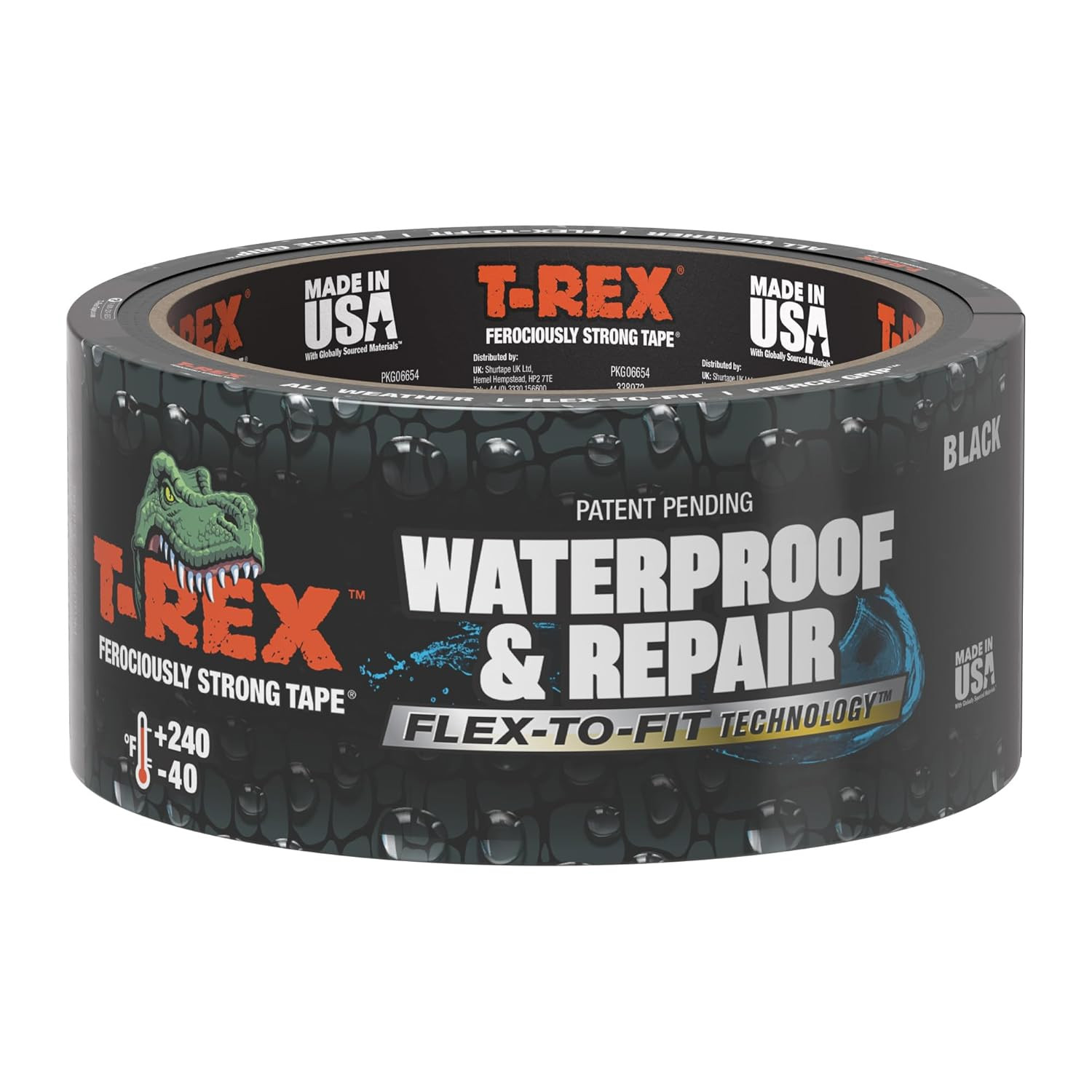 T-REX Brand Waterproof and Repair Tape, 1.88 in X 30 Ft, Black, 1 Roll T-REX Brand Waterproof and Repair Tape, 1.88 in X 30 Ft, Black, 1 Roll