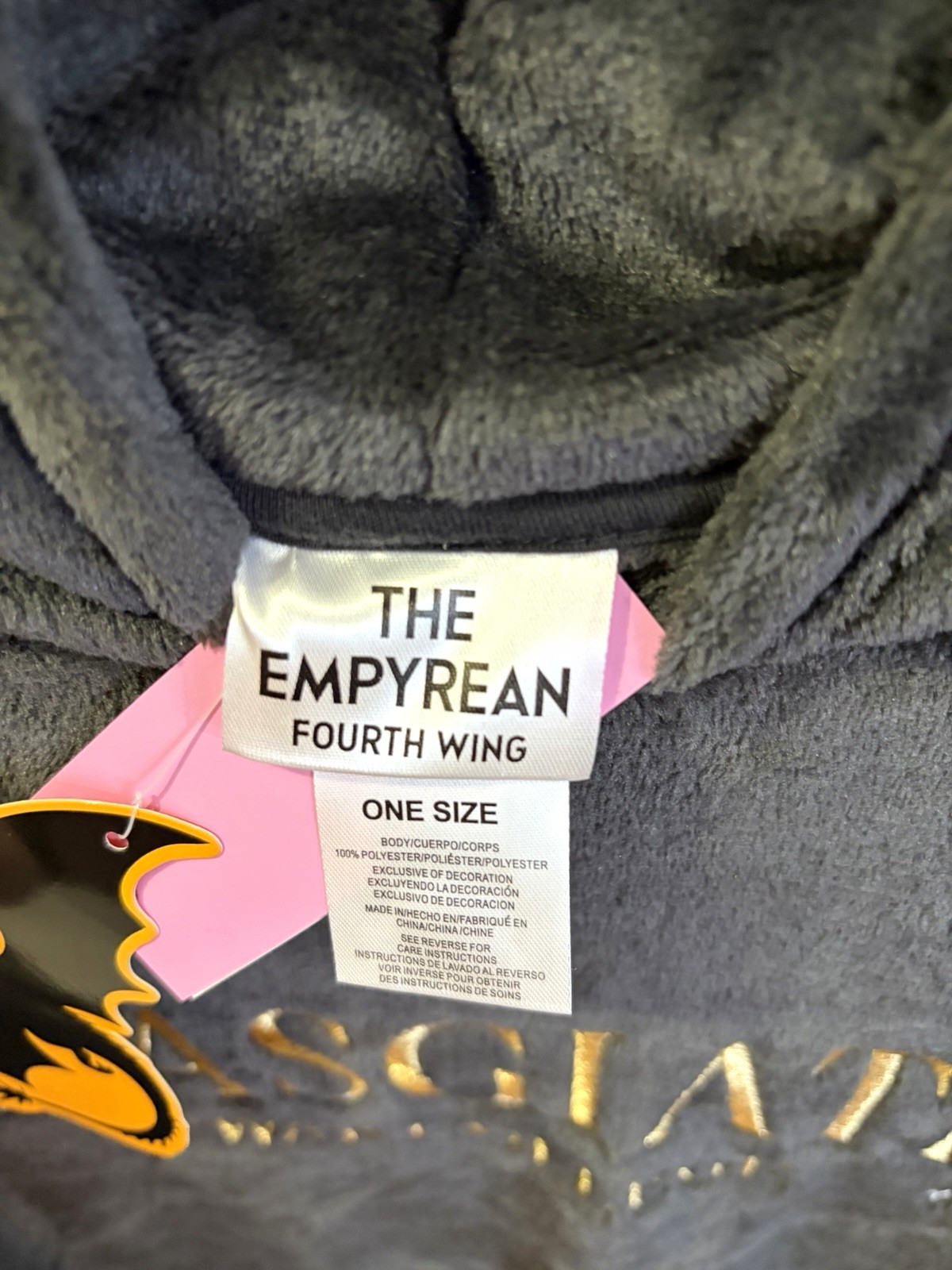 The Empyrean Fourth Wing Basgiath War College Dragon Embroidered Fleece Hoodie The Empyrean Fourth Wing Basgiath War College Dragon Embroidered Fleece Hoodie