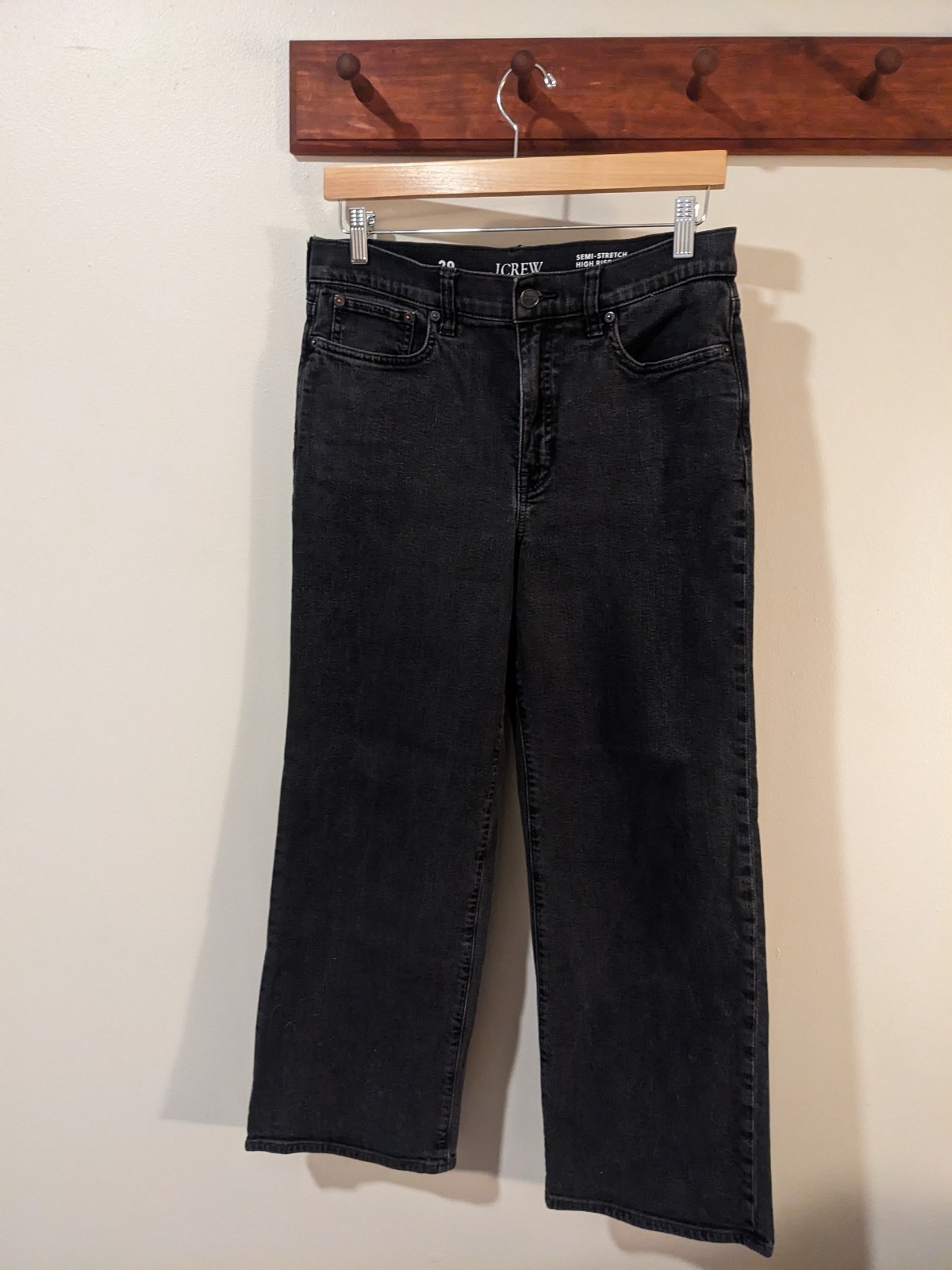JCrew Slim Wide Jean - Black Rinse - 29 Women\'s
