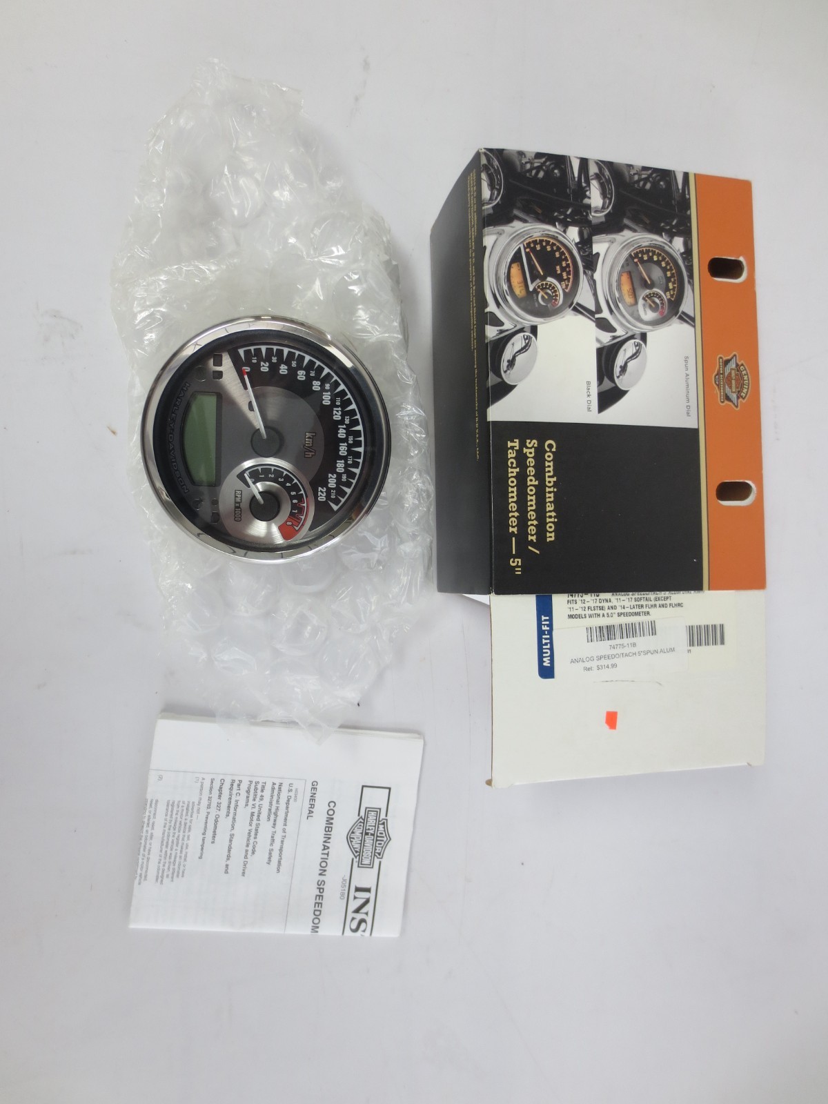 NEW Genuine Harley-Davidson OEM NOS Analog Speedometer 74775-11B NEW Genuine Harley-Davidson OEM NOS Analog Speedometer 74775-11B
