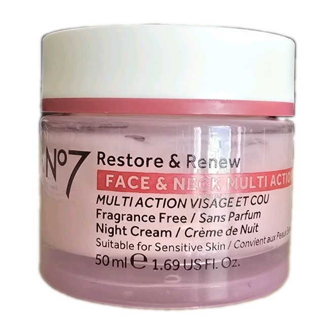 No7 Restore & Renew Sculpting Night Cream for Face & Neck, 1.69 Oz Regular No7 Restore & Renew Sculpting Night Cream for Face & Neck, 1.69 Oz Regular
