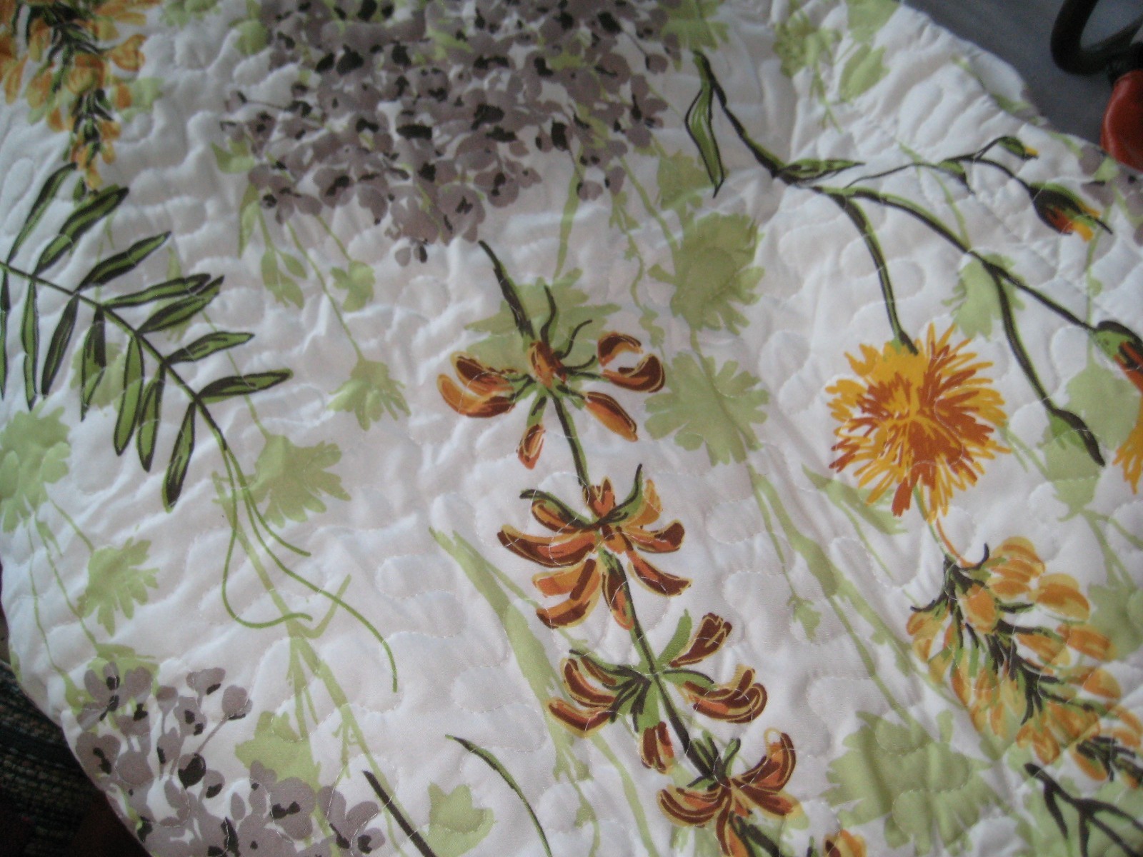 NEW Anthropologie White Floral King Size Boho Quilt Bedding Bedspread Sham Set