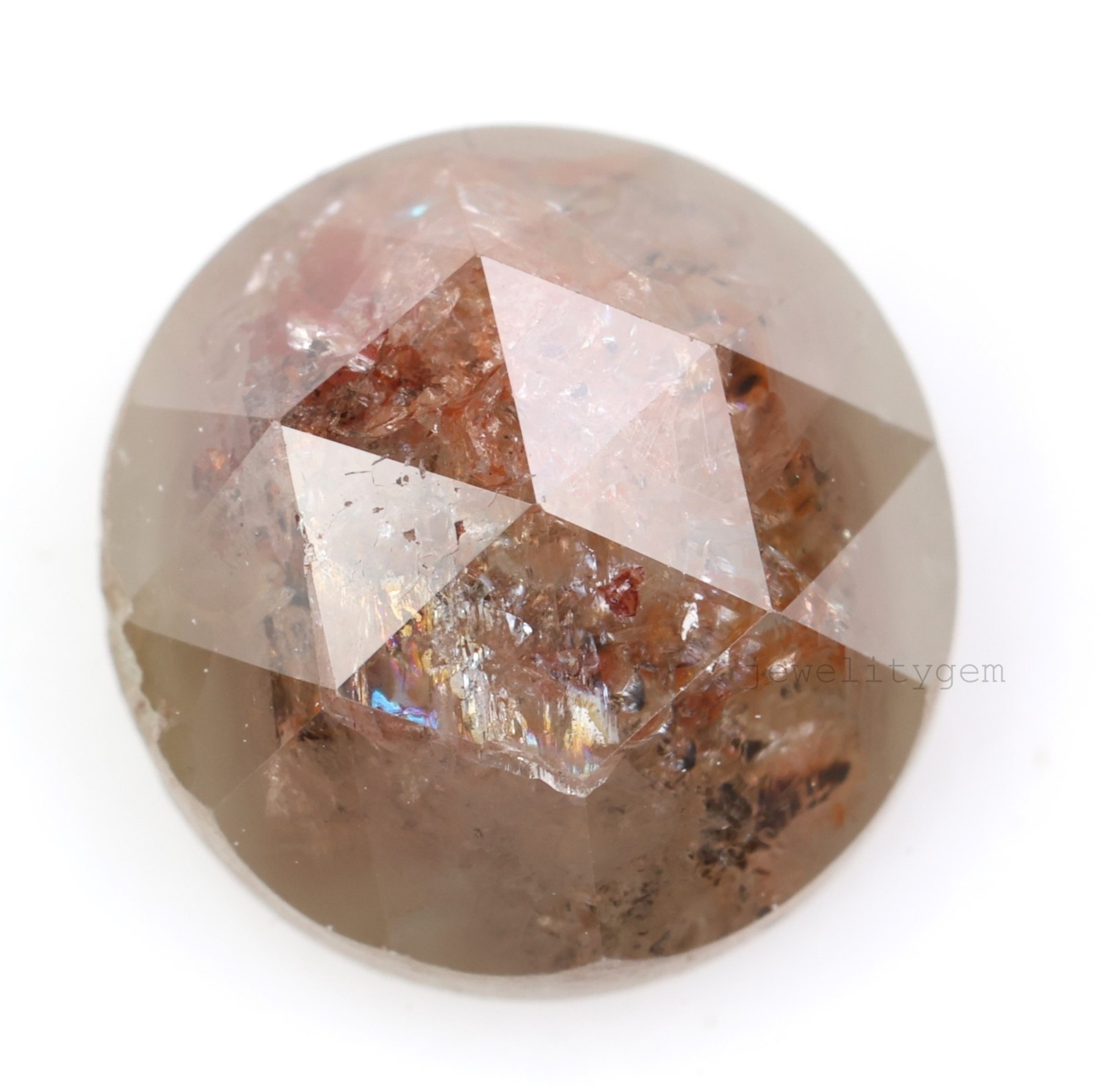 1.79 Ct Natural Rustic Brown Diamond Unique Round Cut Loose Diamond For Pendant