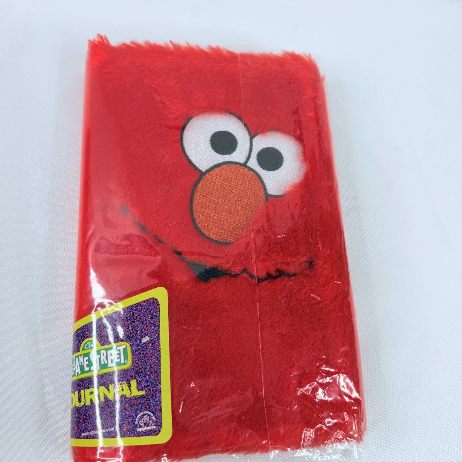 Sesame Street Journal Elmo Notebook Plush 1999 Applause Red Fuzzy Cover