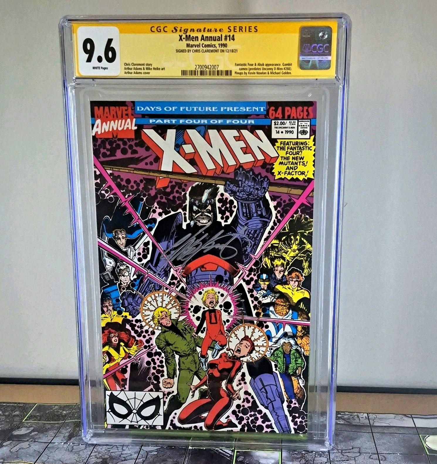 Marvel X-Men Annual #14 (1990) CGC SS 9.6 Signed Chris Claremont 1st APP Gambit Marvel X-Men Annual #14 (1990) CGC SS 9.6 Signed Chris Claremont 1st APP Gambit