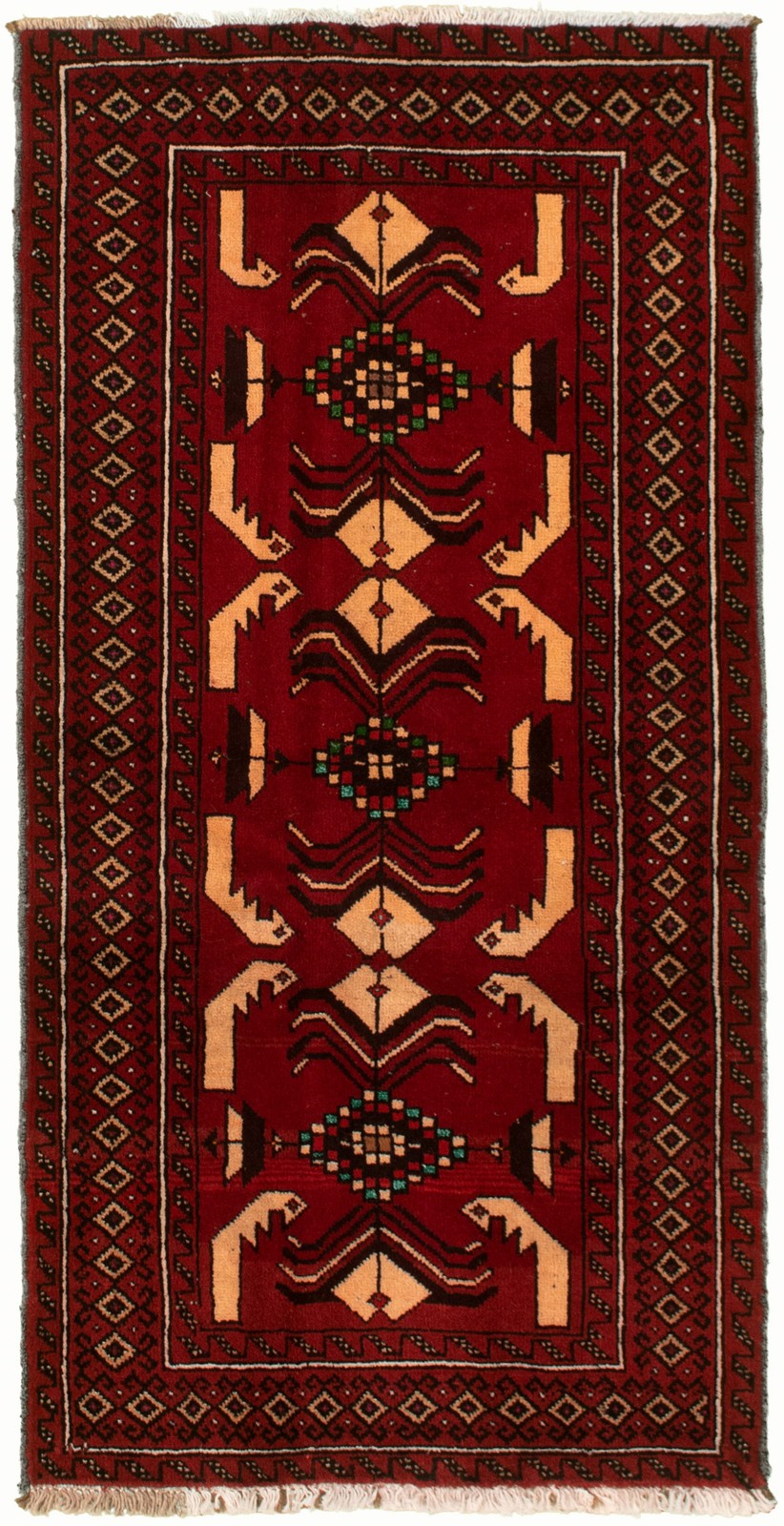 Vintage Traditional Hand-Knotted Area Rug 3\'0\