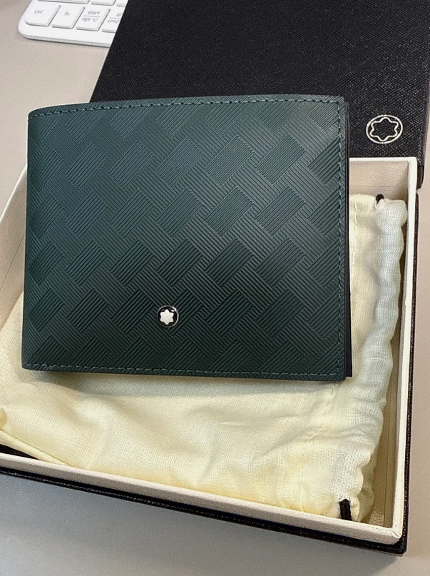 Montblanc Extreme 3.0 British Green Leather Wallet 6CC Men\'s Luxury Wallet NIB