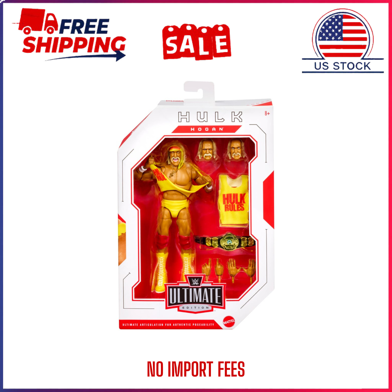 WWE Ultimate Edition Wave 30 Hulk Hogan Action Figure Mattel 6 Inch FREESHIP WWE Ultimate Edition Wave 30 Hulk Hogan Action Figure Mattel 6 Inch FREESHIP