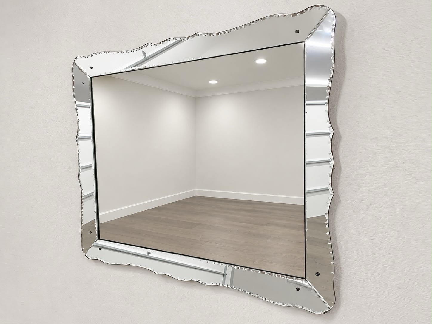 Vintage Mid-Century Deco French Style scalloped Mirror Vintage Mid-Century Deco French Style scalloped Mirror