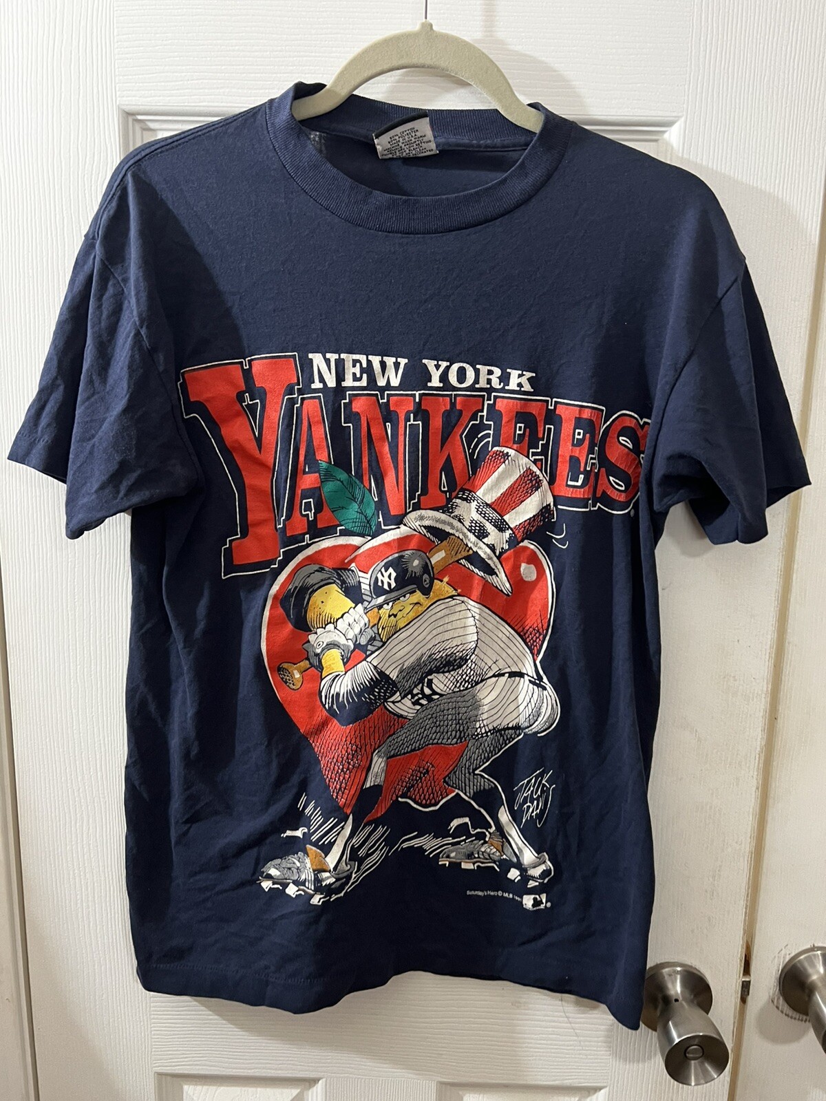 VTG New York Yankees 1991 Single Stitch Tshirt Size Medium VTG New York Yankees 1991 Single Stitch Tshirt Size Medium