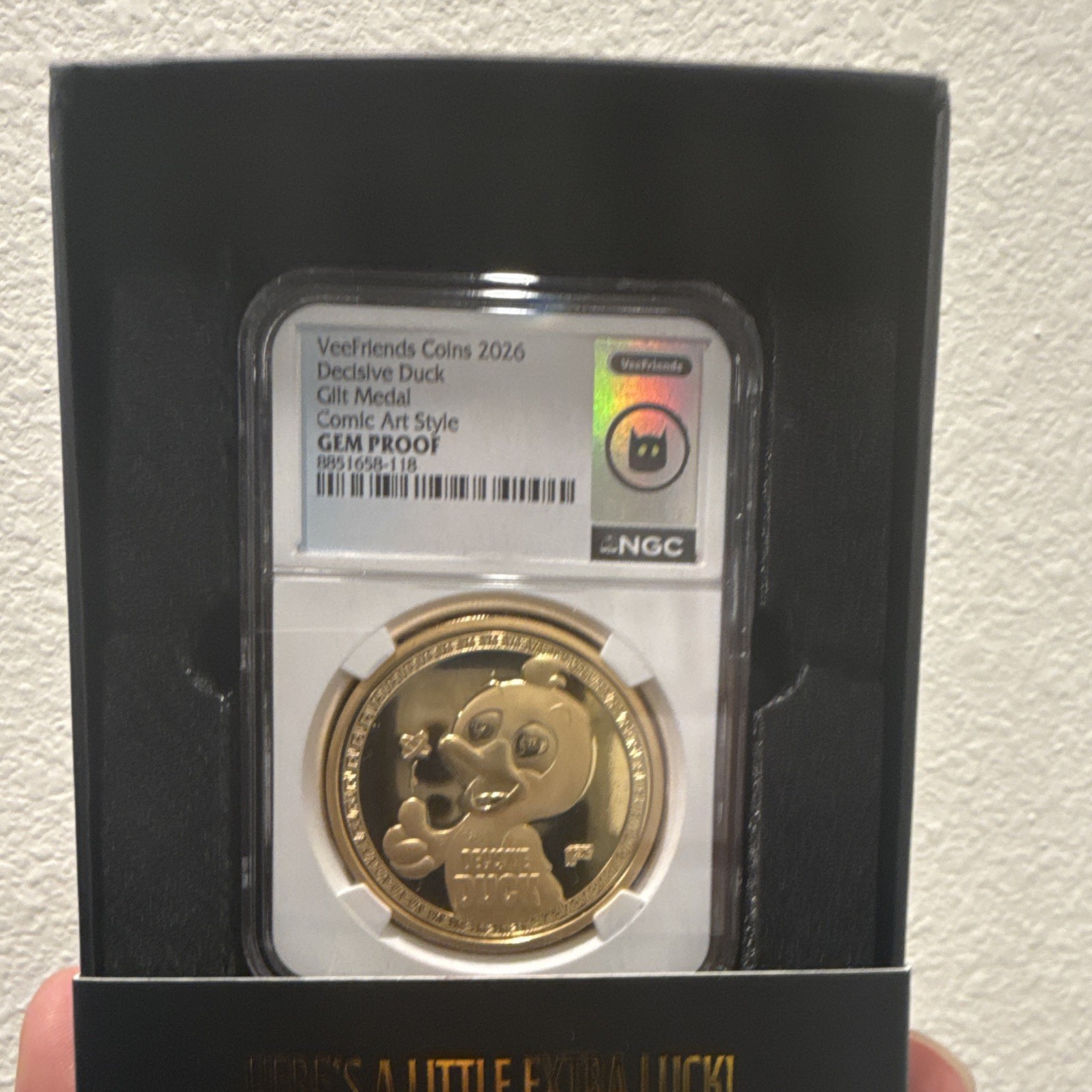 Veefriends Coins 2026 Decisive Duck Glit Medal Comic Art NGC Unc Veefriends Coins 2026 Decisive Duck Glit Medal Comic Art NGC Unc