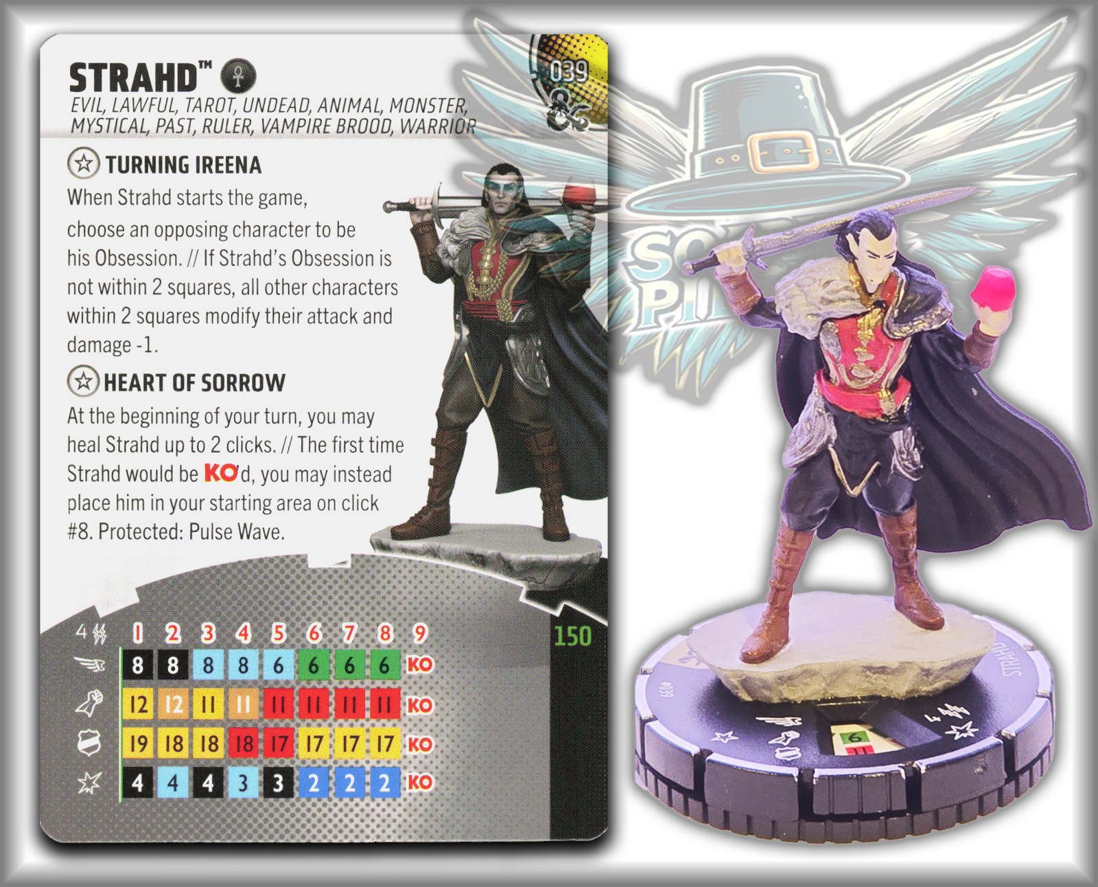 D&D Heroclix STRAHD - 039 - SUPER RARE Dungeons & Dragons Series 1 Set