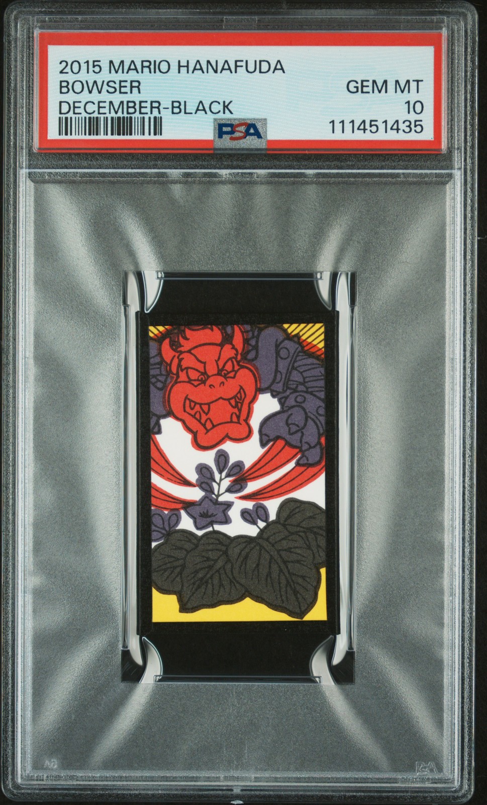 2015 Mario Hanafuda Bowser December-Black PSA 10