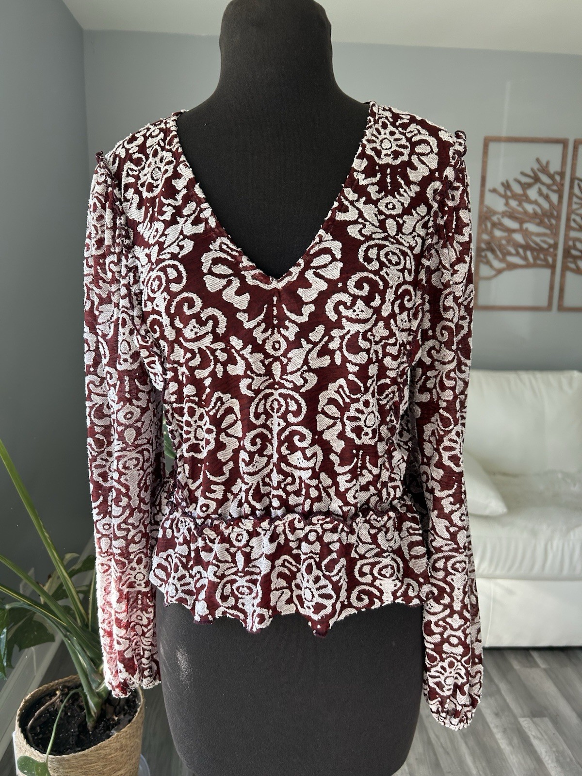 By Anthropology Women Blouse Shirt Top Size Us L EUC