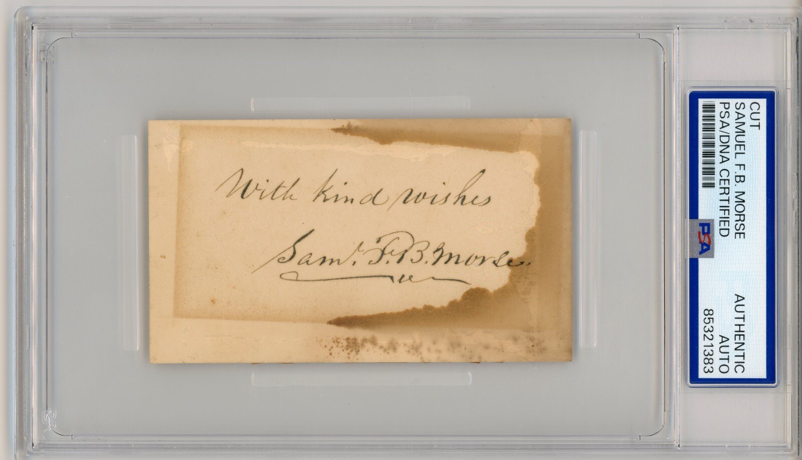 Samuel F. B. Morse ~ Signed Autographed 1800\'s Signature Code ~ PSA DNA Encased