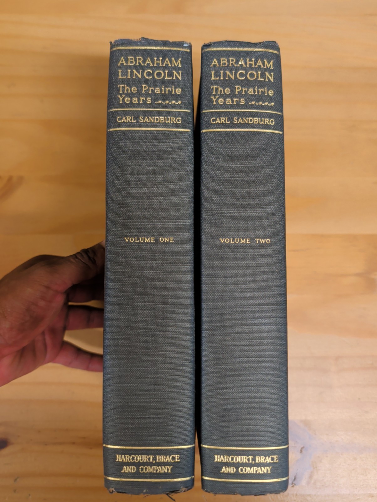 Abraham Lincoln The Prairie Years Carl Sandburg Vol 1 & 2 1926 5th Printing