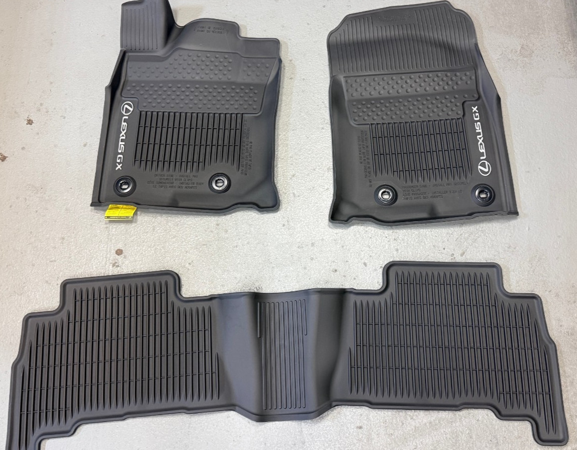 LEXUS GX460 2017-2023 3 PCS BLACK ALL WEATHER LINERS PT908-60170-02