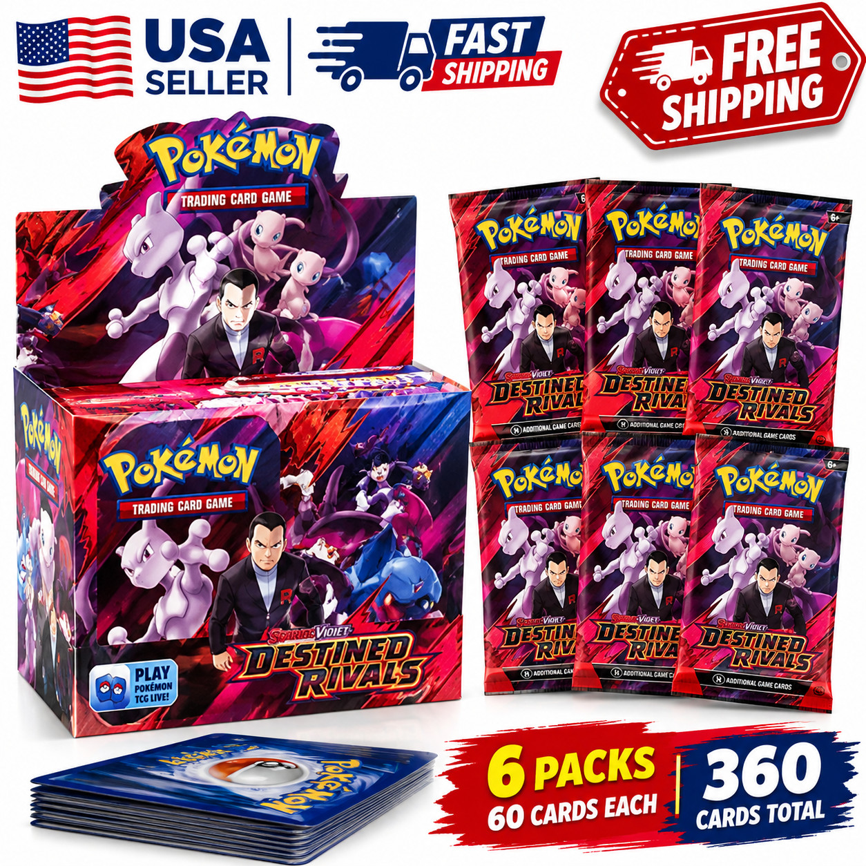 Pokemon Cards 360PCS Trading Card Game Collectible 6 Packs English Pokemon Cards 360PCS Trading Card Game Collectible 6 Packs English