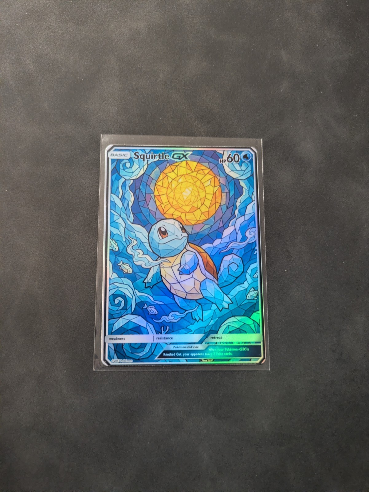 Stained Glass Style Squirtle Holographic Display Card Stained Glass Style Squirtle Holographic Display Card