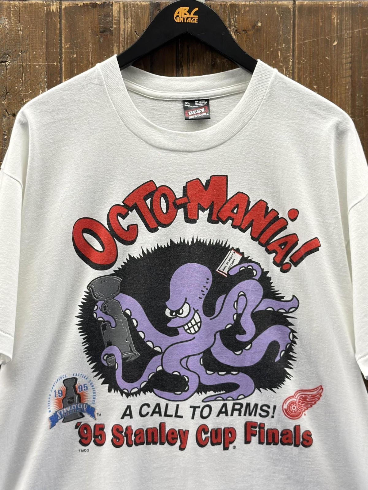 Detroit Red Wings Octopus-Mania A Call To Arms short sleeve white shirt KV38812