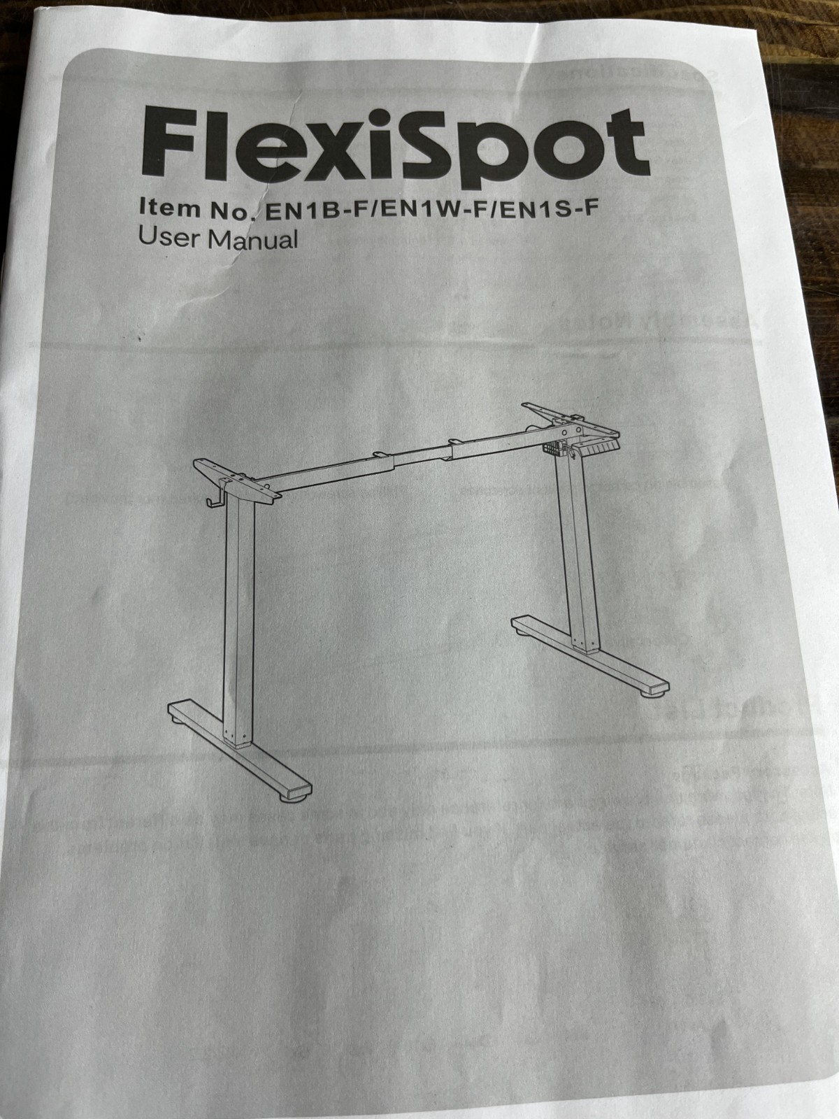 FlexiSpot EN1B-F Electric Standing Desk Frame Motorized Adjustable Height Black