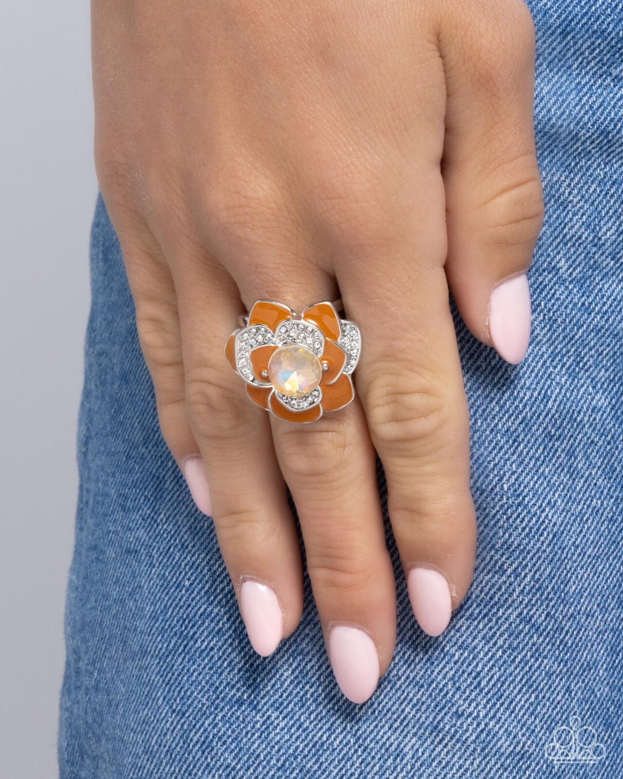 Paparazzi Jewelry Accessories - Bridging Bling - Orange Ring - NEW Paparazzi Jewelry Accessories - Bridging Bling - Orange Ring - NEW