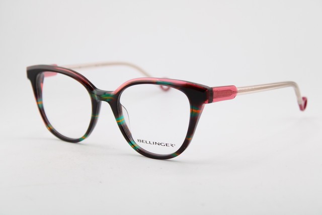 NEW BELLINGER DENMARK SURROUND-3 C.232 PINK GREEN AUTHENTIC EYEGLASSES 51-20 NEW BELLINGER DENMARK SURROUND-3 C.232 PINK GREEN AUTHENTIC EYEGLASSES 51-20