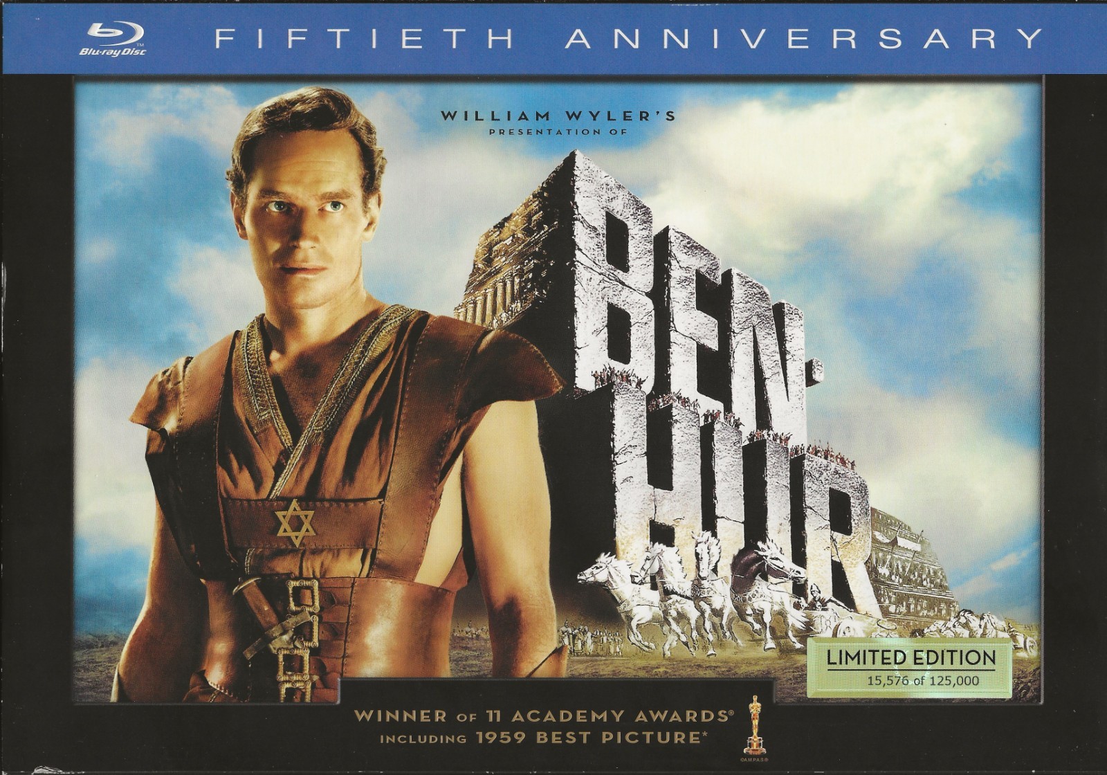 Ben-Hur (3 Blu-ray, 2011, Limited Edition Fiftieth Anniversary Box Set)