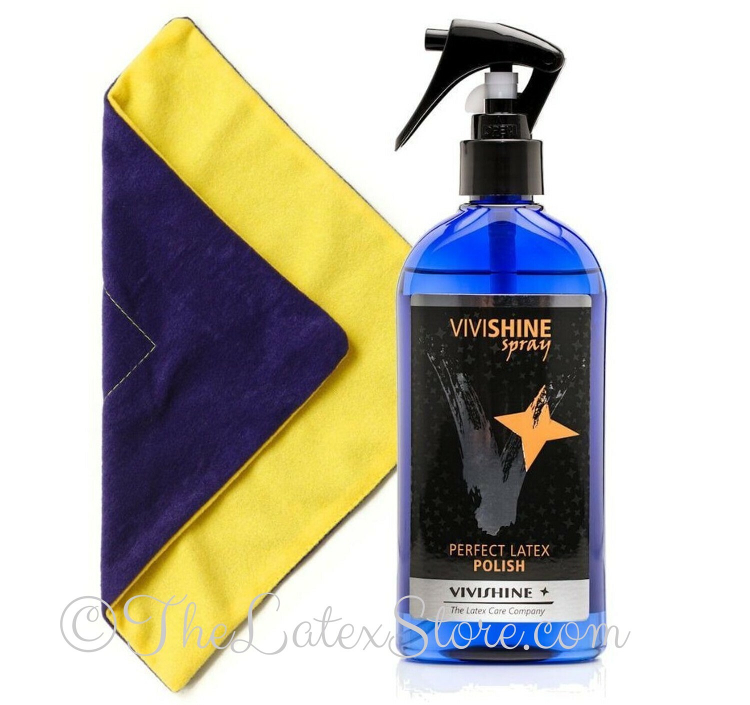 Vivishine Spray 250ml & Viviwipe Polishing Cloth - ( by Vivishine Latex Shiner )
