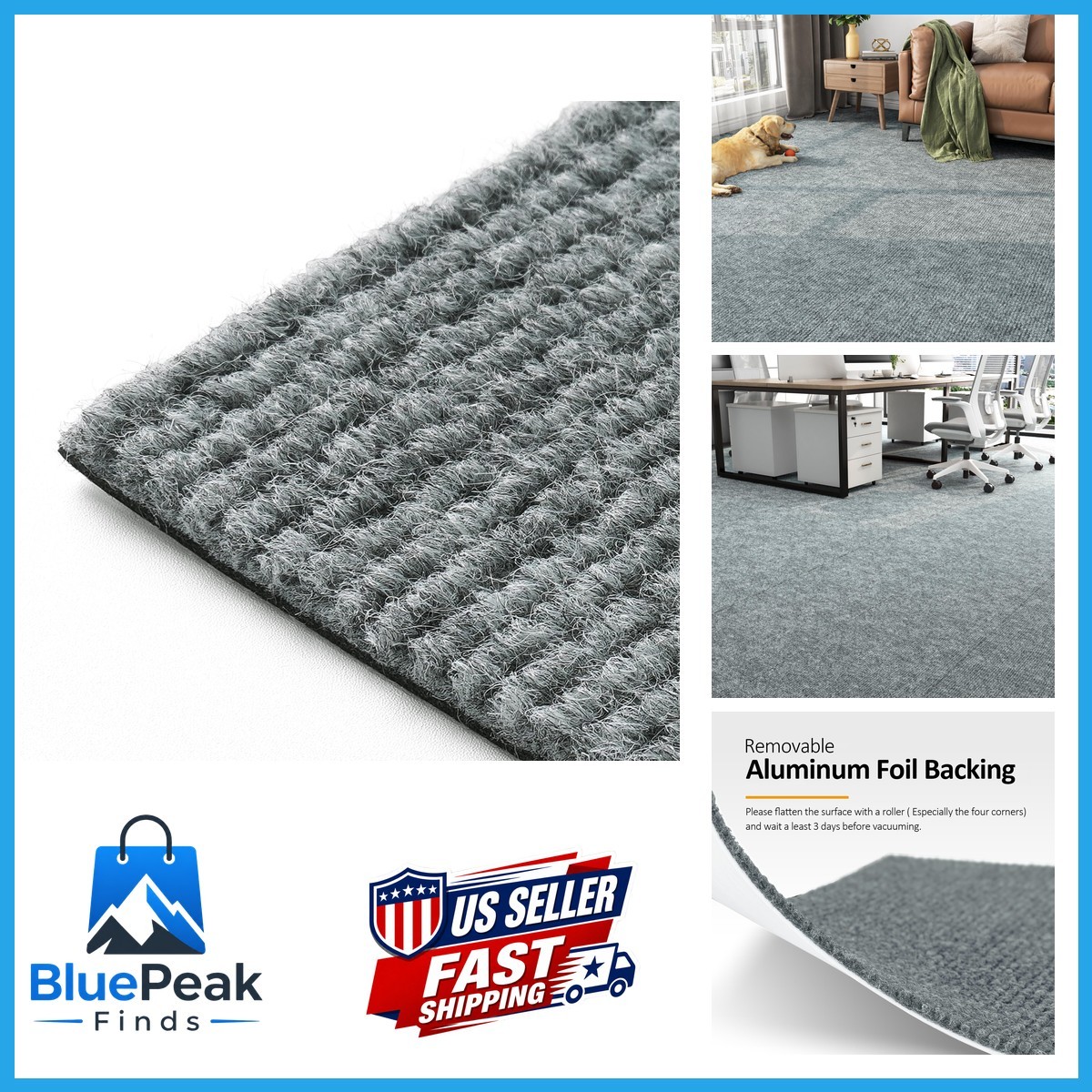 Funstick 30 Pcs Self Adhesive Carpet Floor Tiles Peel And Stick Carpet Squares Funstick 30 Pcs Self Adhesive Carpet Floor Tiles Peel And Stick Carpet Squares