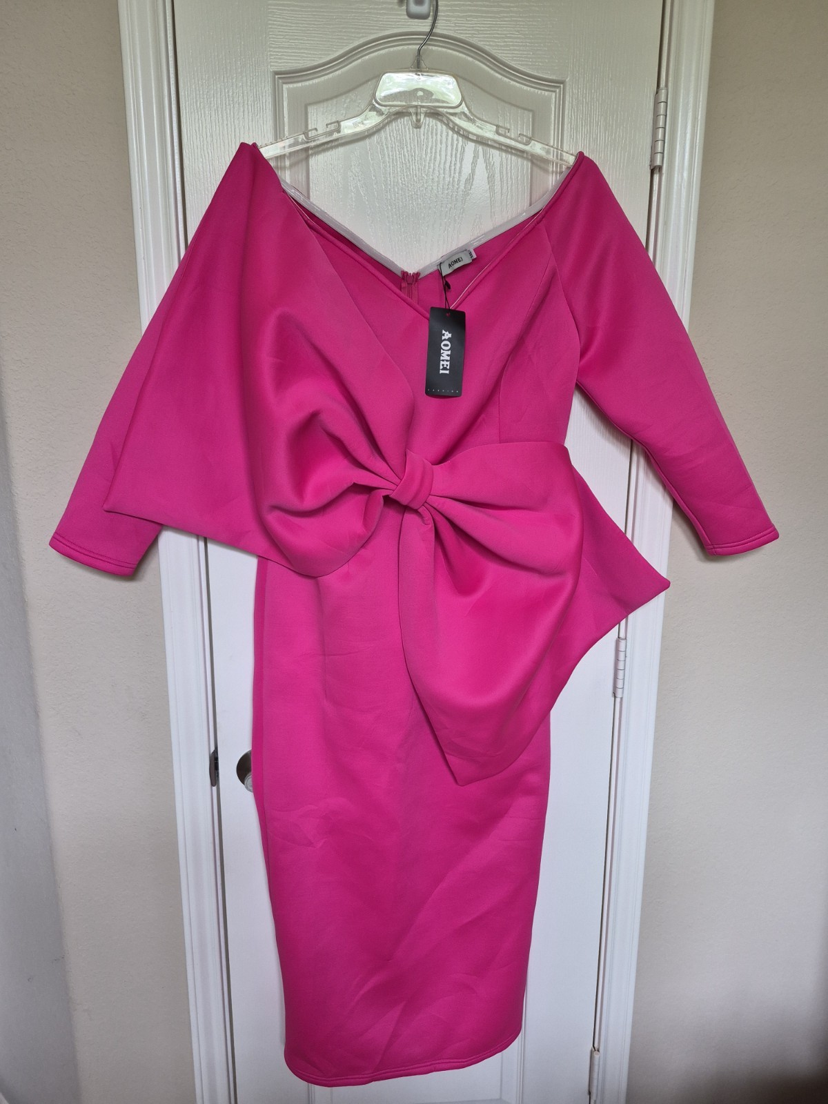 Aomei  Oversized Bow Dress Pink 1XL