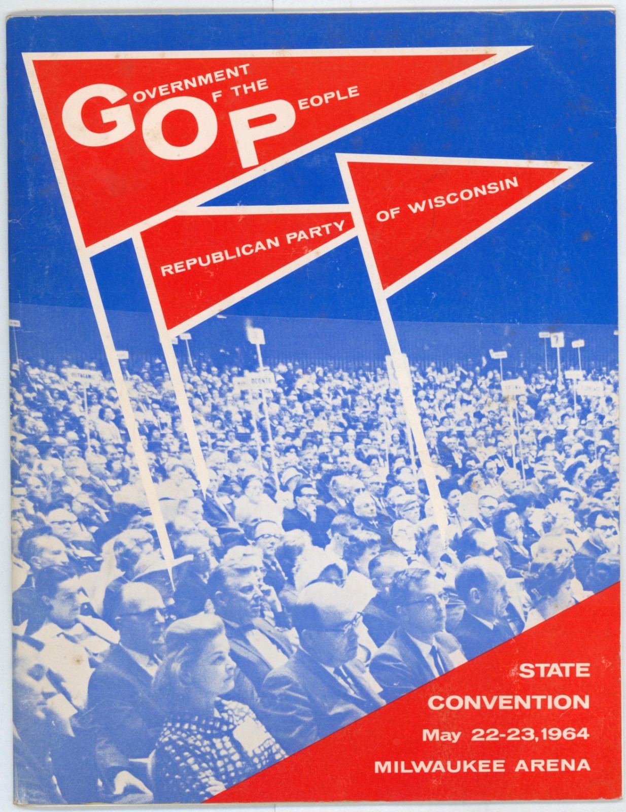 1964 Wisconsin Republican State Convention Program Milwaukee Arena Nixon GOP USA
